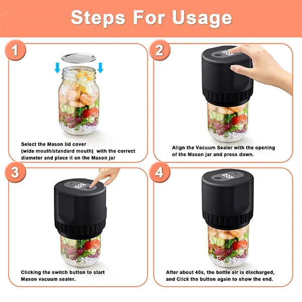 Electric Vacuum Sealer For Mason Jars