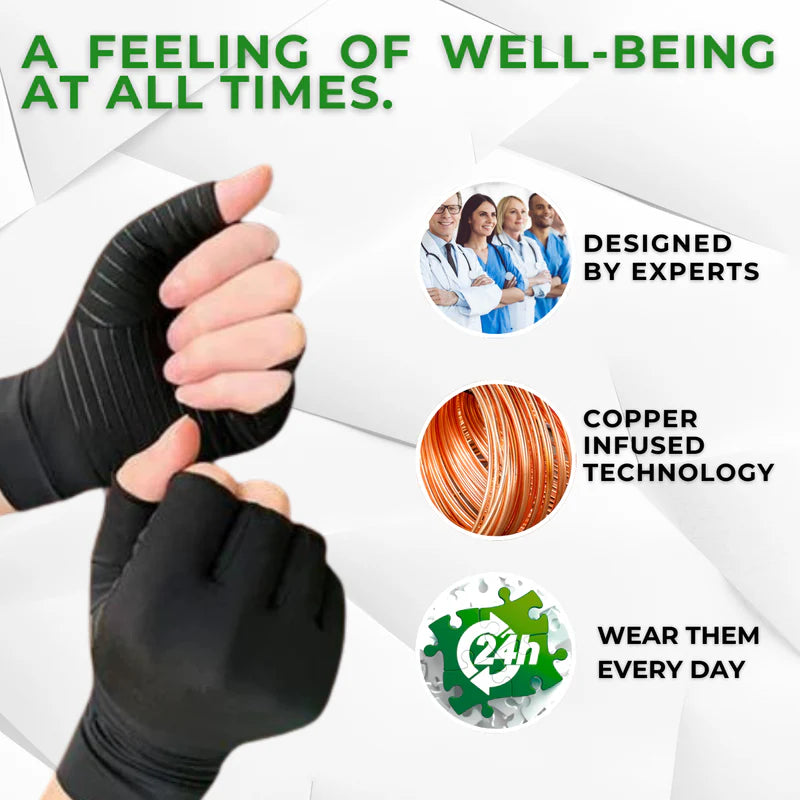 Copper Therapy Gloves for Hand Pain