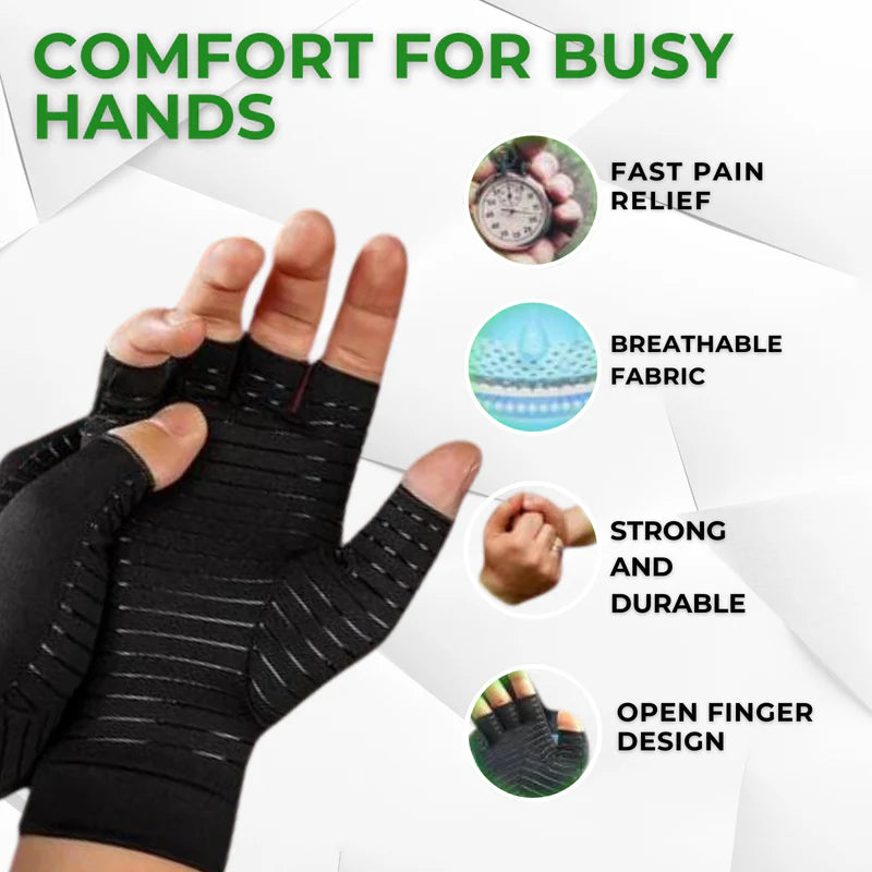 Copper Therapy Gloves for Hand Pain