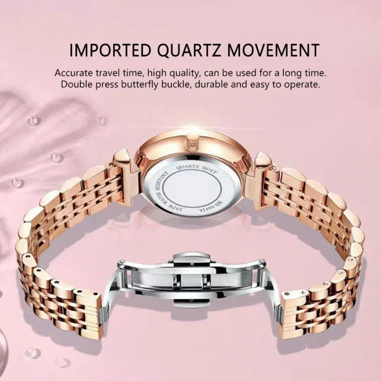 Waterproof Stainless Diamond Ladies Watch